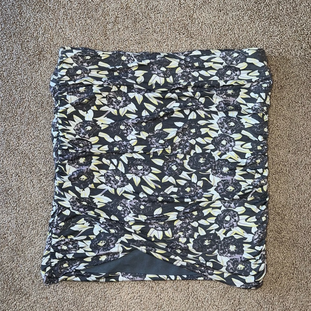 Free people flower strapless tube top